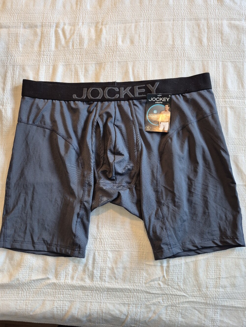 Jockey men's XL rapidcool, gray microfiber boxers 1 pair NEW